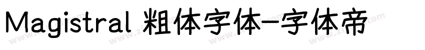Magistral 粗体字体字体转换